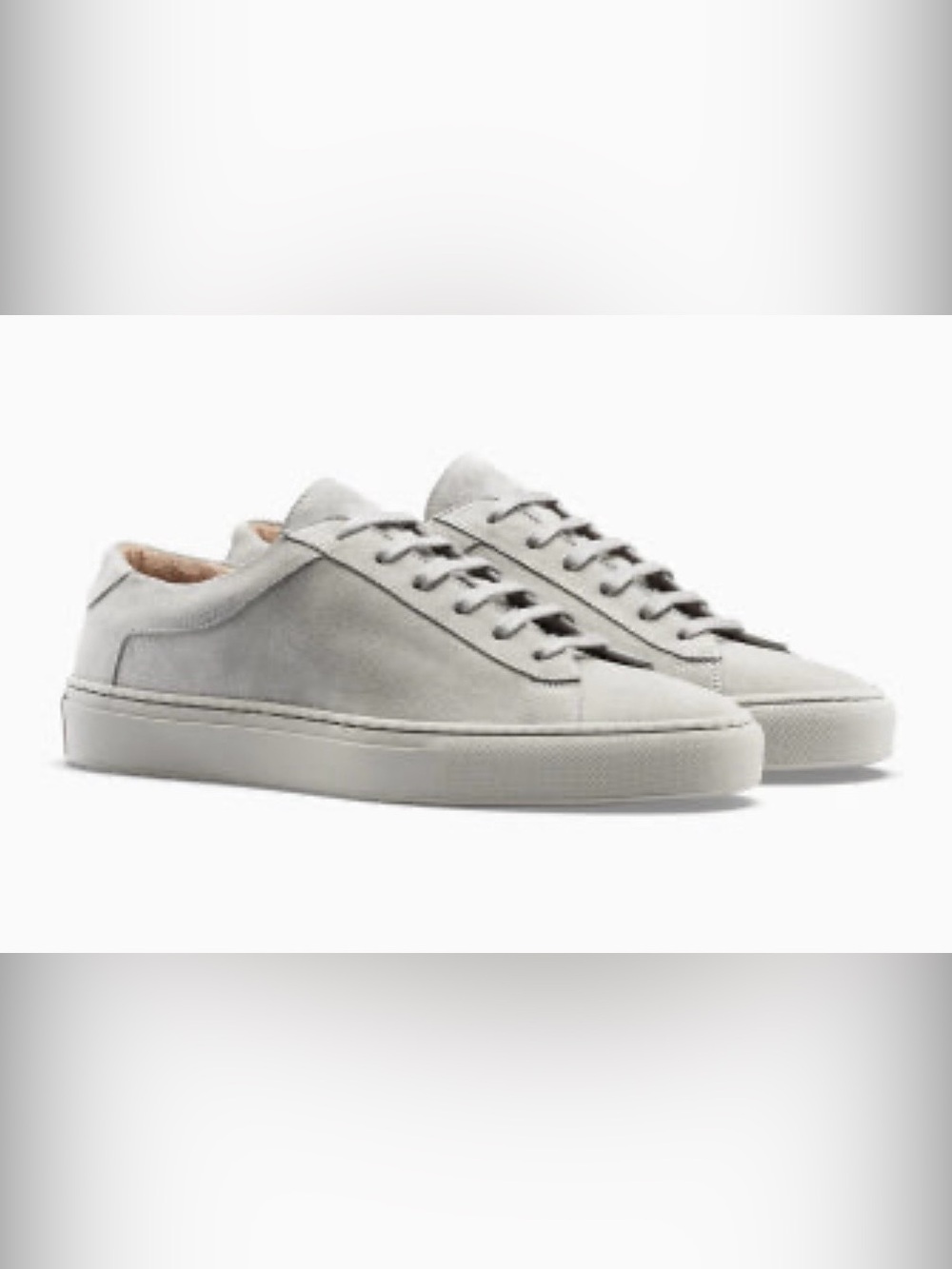 KOIO Light Gray Suede Men's Low-Top Sneakers